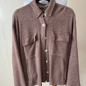 Blue Blush Textured Knit Sweater